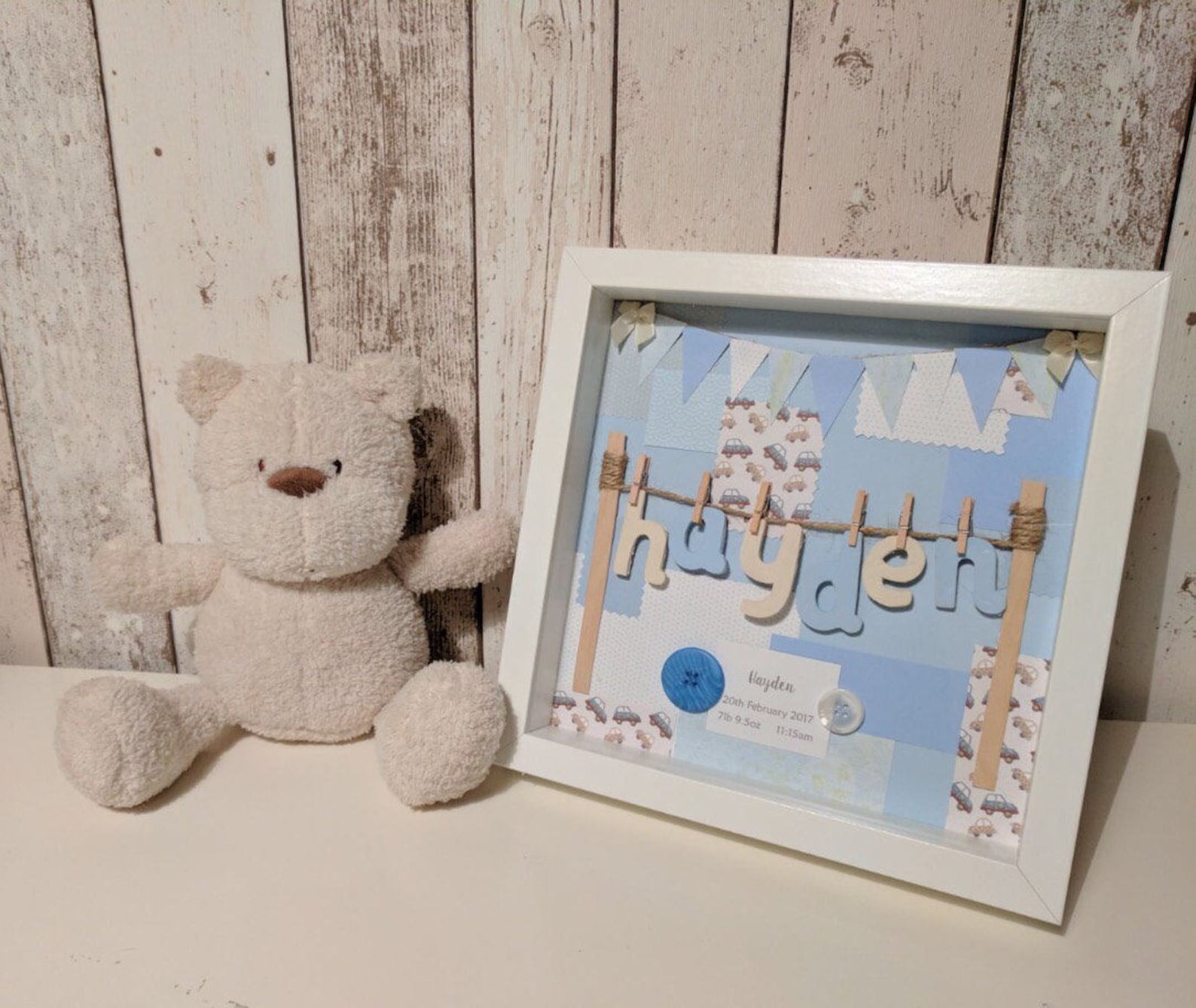Personalised Baby Boy New Baby Handmade Gift Keepsake Etsy