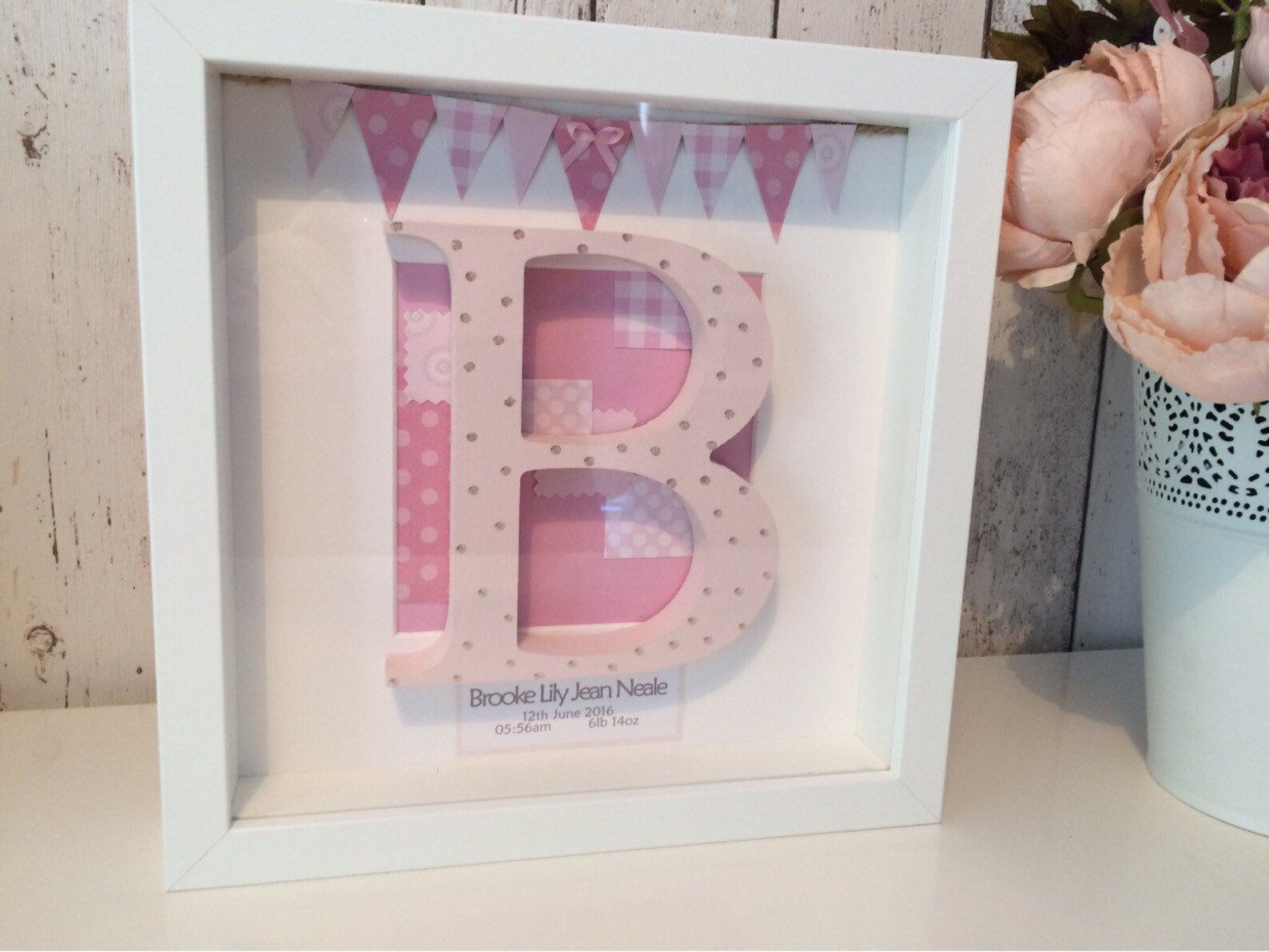 New Baby Keepsake Frame Etsy