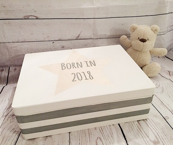 born in 2018 keepsake box