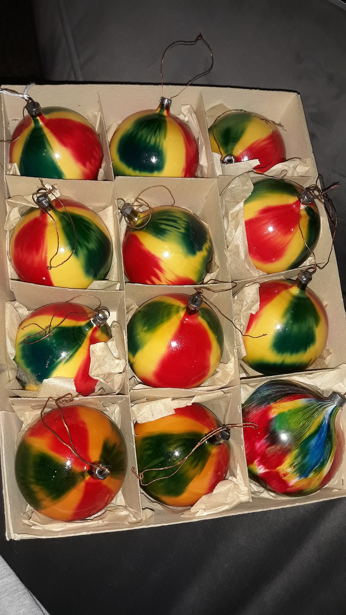 Vintage Colorful German Christmas Tree Ornaments Etsy