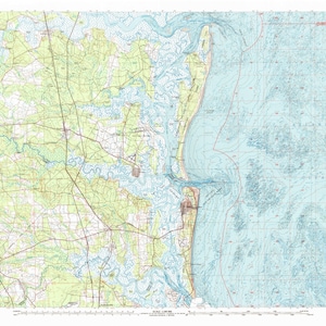 Fernandina Beach 1981 - Seekarte Print