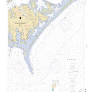 Portsmouth Island to Beaufort (including Cape Lookout Shoals) Map 2005 - Nautical Chart Print