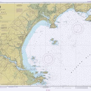 Carte de la baie de Saco - 1981 - Carte marine - Papier | Toile | Métal