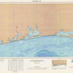 Pensacola Bathymetric Karte - Seekarte Druck