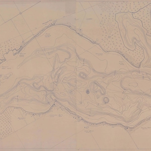 Mapa de Lakes Wawasee & Syracuse, Indiana - 1924 (luz) - Carta náutica print