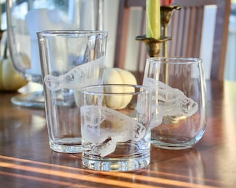 Manatee Engraved Glasses