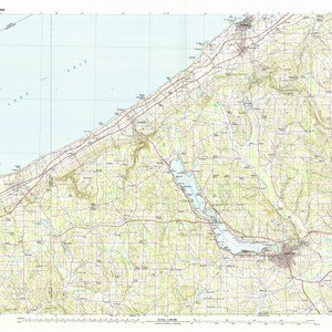 Chautauqua Lake - Jamestown, NY Map 1986 - Nautical Chart Print