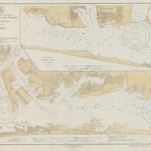 Core Sound Map and Straits - 1931 - Carta Náutica Print