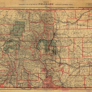 Colorado State Map 1901