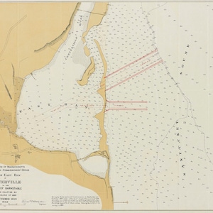 East Bay Osterville 1899 - Seekarte-Druck
