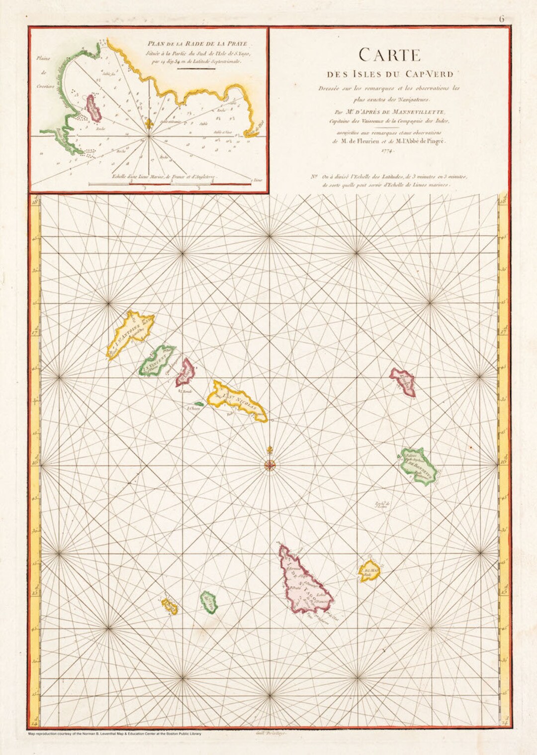Cape Verde Islands Map - 1774 - Etsy