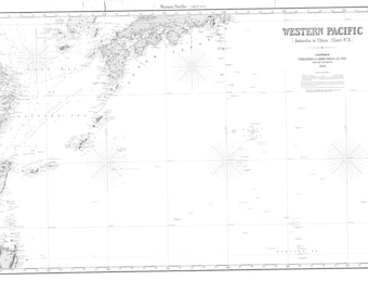 Western Pacific Map - Australia to China 1866
