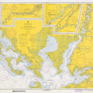 Chesapeake Bay Mappa - Honga, Nanticoke & Wilmico Rivers - 1967 - Stampa carta nautica