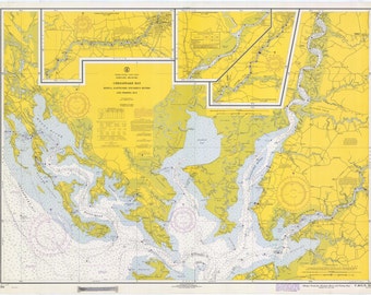 Chesapeake Bay Map - Honga, Nanticoke & Wilmico Rivers - 1967 - Nautical Chart Print