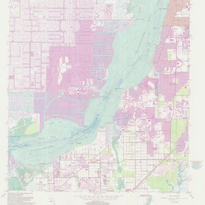 Fort Meyers SW Florida Kaart - 1987 - Nautical Chart Print