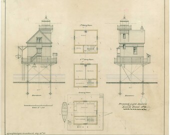 Vuurtorenplan Killick Shoal (VA) - 1885