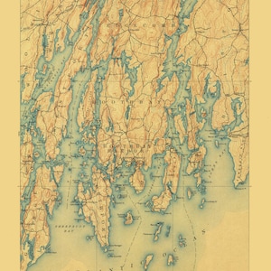 Carte de Boothbay (ME) - 1893