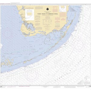 Mapa de Florida Keys - Fowey Rocks até American Shoal 2003 - Impressão de carta náutica