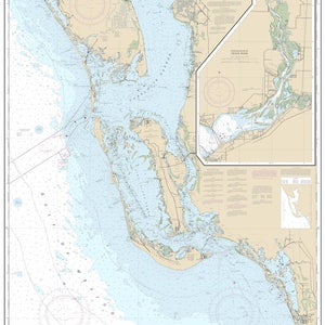 Estero Bay naar Lemon Bay - kaart Charlotte Harbor - 2015 - nautische kaart afdrukken