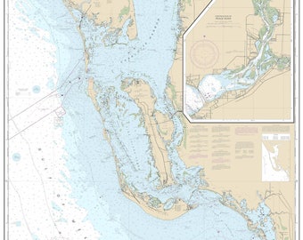 Estero Bay to Lemon Bay - Charlotte Harbor Map - 2015 - Nautical Chart Print