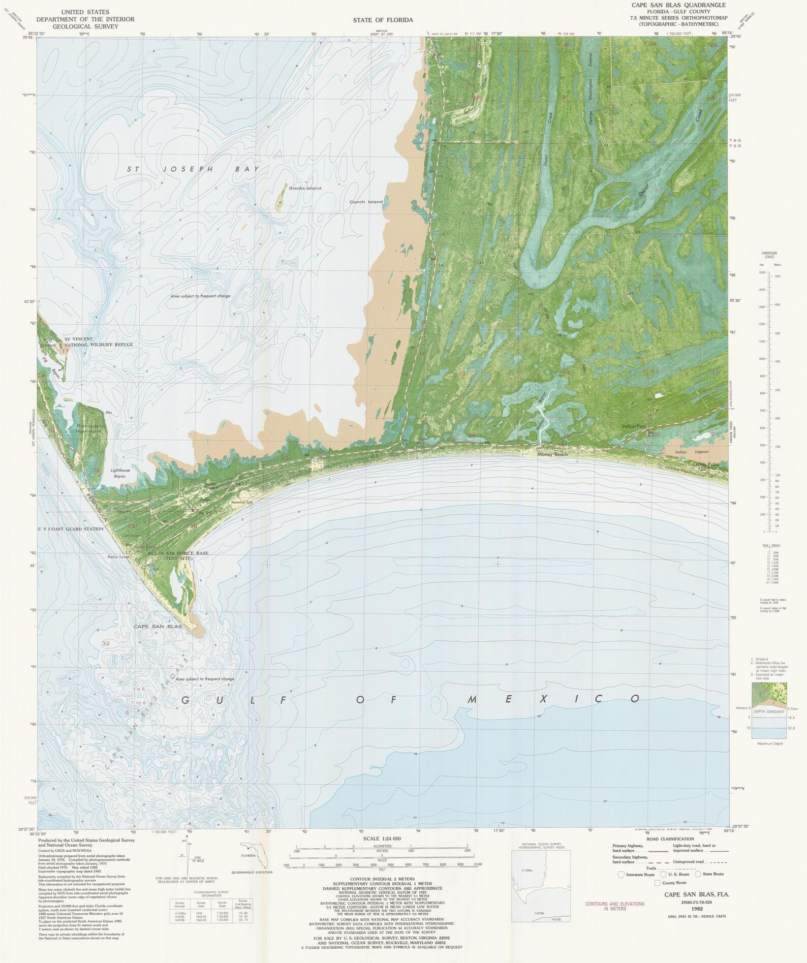 Cape San Blas Map 1982 Nautical Chart Print Etsy