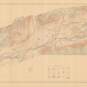 Kaart van de lagere Matanuska-vallei 1918 - nautische kaart afdrukken