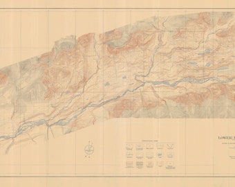 Lower Matanuska Valley Map 1918 - Nautical Chart Print