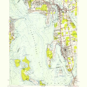 Bristol (RI) Karte - 1955 - Seekarte