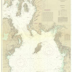 Irische Seekarte (Inklusive Firth of Clyde) - 1938 - Seekarte - Papier | Keilrahmen | Metall