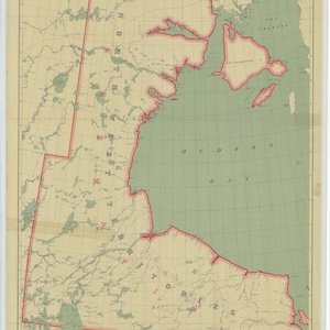 Keewatin Landkarte & Hudson Bay 1911