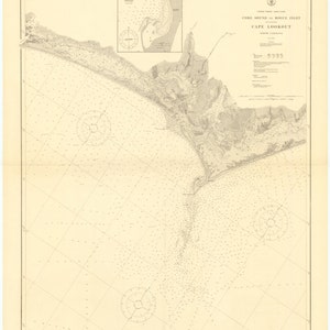 Cape Lookout - Core Sound to Bogue Inlet Map 1915 - Impresión de cartas náuticas