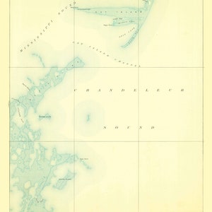 Mapa de Cat Island 1893 - Impresión de cartas náuticas