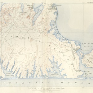 Martha es Vineyard Landkarte - 1908