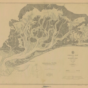 Jamaica Bay Map & Rockaway Inlet New York - 1903 Carta Storica - Stampa Carta Nautica