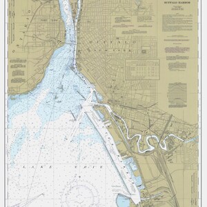 Buffalo Harbor Map 1985 - Nautical Chart Print