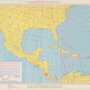 United States Map - Mexico, Central America, West Indies Map 1965