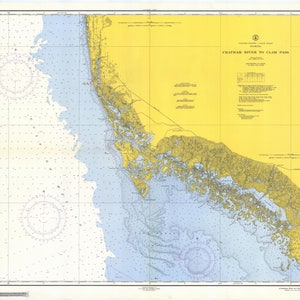 Mapa del río Chatham hasta Clam Pass 1957 - Impresión de cartas náuticas