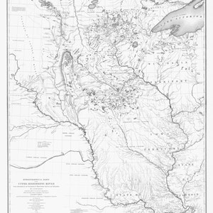 Upper Mississippi River Map 1843 - Nautical Chart Print