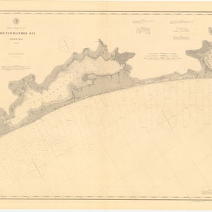 Choctawhatchee Bay Florida Historische Karte 1886 - Segelkarte Druck
