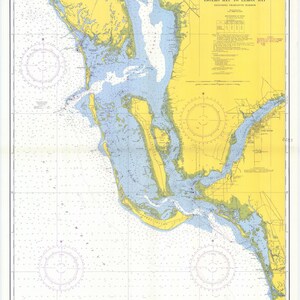 Carte d'Estero Bay à Lemon Bay - 1956 - Impression de carte marine
