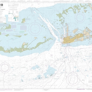 Carte du port et des approches de Key West - 2013 - Impression des cartes marines