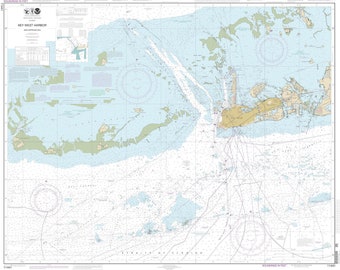 Key West Harbor and Approaches Map - 2013 - Nautical Chart Print