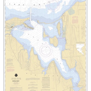 Great Sodus Bay - New York - Lake Ontario 2006 - Seekarte Druck
