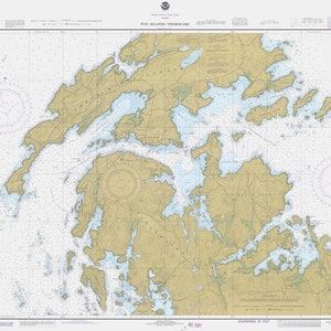 Mapa Fox Island Thorofare - 1982 - Impressão de carta náutica