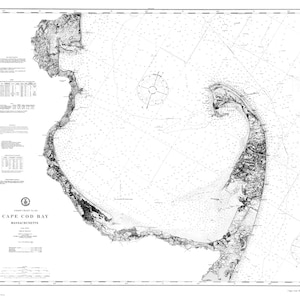 Carte de la baie de Cape Cod 1906 - Impression de cartes marines