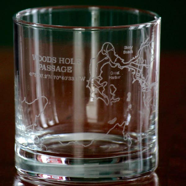 Woods Hole Passage Map Glasses