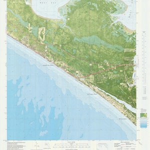 Panama StadtPlan - 1982 - Seekarte Druck