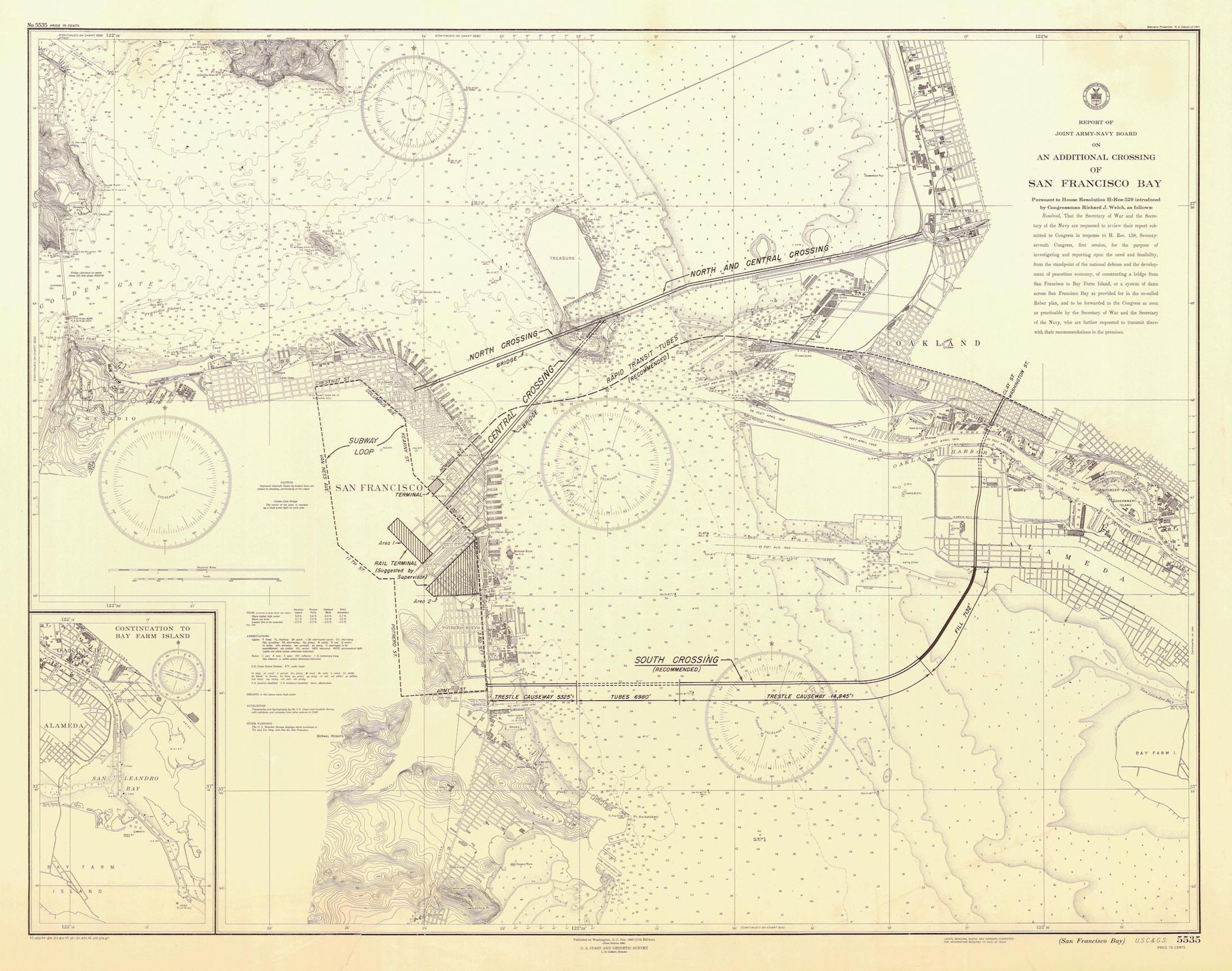 サンフランシスコ湾地図 - キャンドルスティック ポイントから