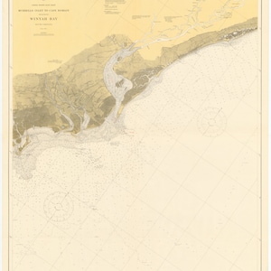 Mappa di Winyah Bay - Murrell's Inlet a Cape Romain 1919 - Stampa carta nautica