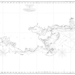 Golfo de México: Mapa - St. Marks a Galveston - Blanco - Carta náutica print